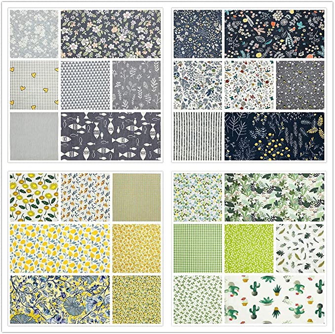 12 x 12 inches Print Cotton Precut Craft Fabric Bundle Squares for DIY Quilt  Fabric – Shaoxing Shengxuan Trading